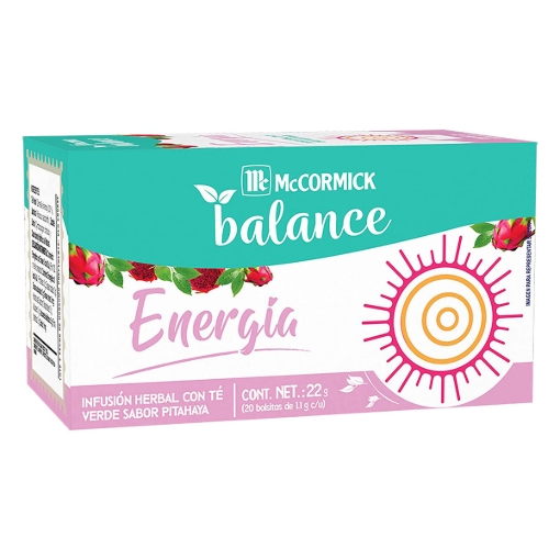 Imagen de Té Mccormick Balance Pitahaya 20 PZS