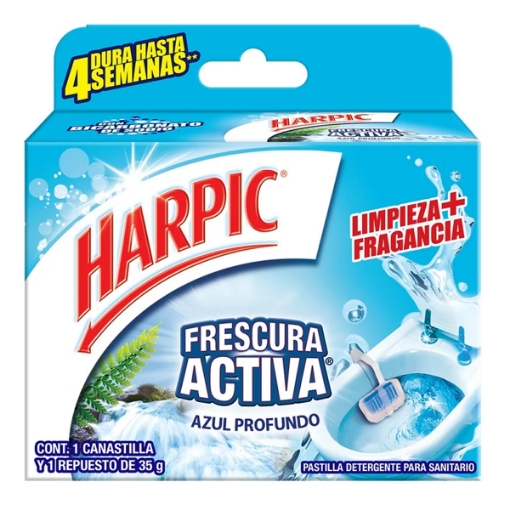 Imagen de Pastillas Sanitarias Harpic Frescura Activa Azul 35 g