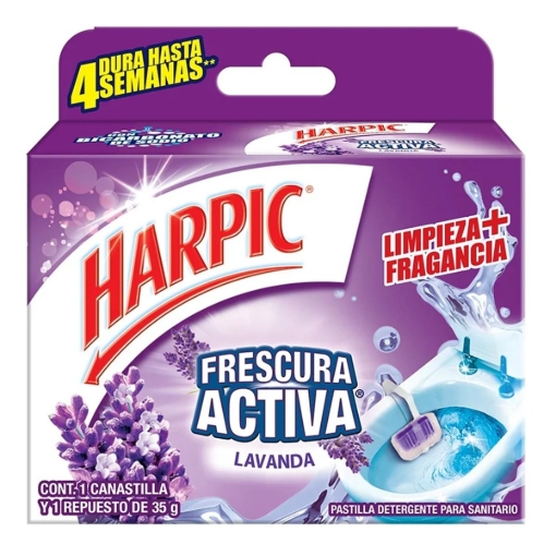 Imagen de Pastillas Sanitarias Harpic Frescura Activa Lavanda 35 GRS
