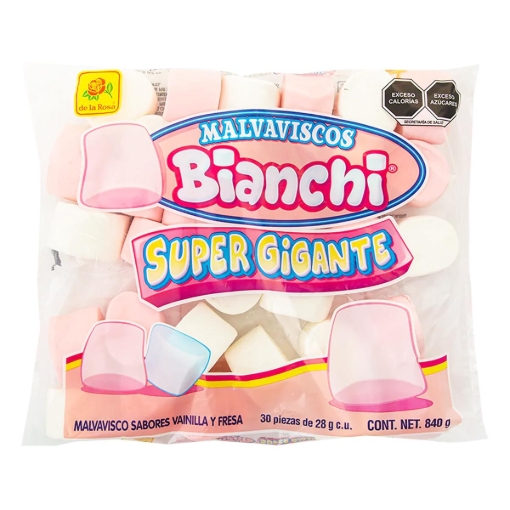 Imagen de Malvavisco Bianchi Gigante Rosa Y Blanco 30 PZS