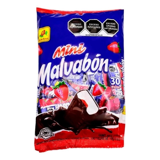 Imagen de Chocolate Mini Malvabon Fresa La Rosa Con 30 PZS