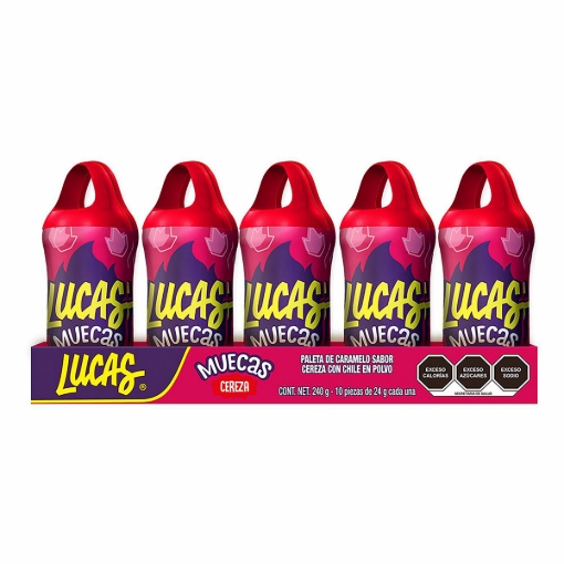 Imagen de Paleta Lucas Muecas Cereza  10 GRS
