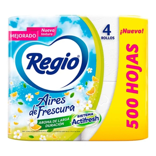 Imagen de Papel Higienico Regio Aires 500Hd 4 PZS