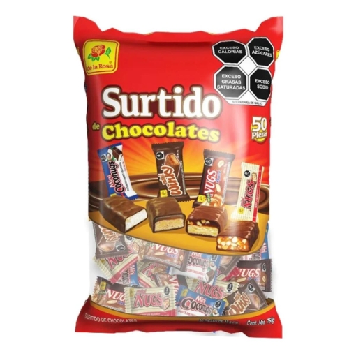 Imagen de Chocolate La Rosa Surtido Mini 50 PZS