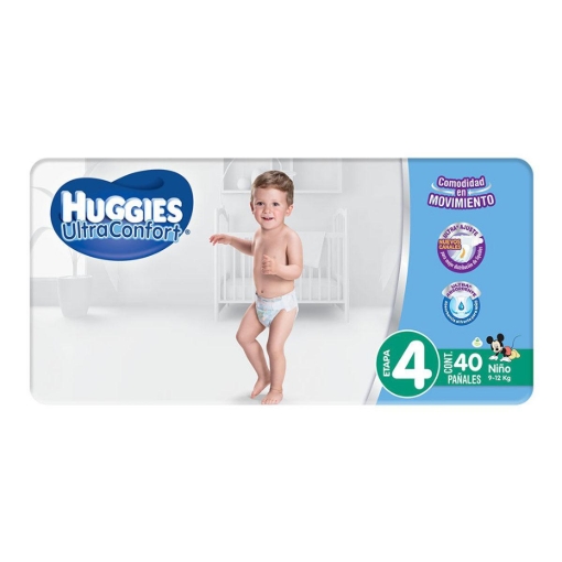 Imagen de Pañal Huggies Ultra Confort Etapa 4 Para Niño 40 PZS