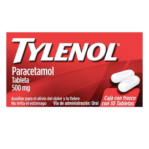 Imagen de Medicamento Tylenol Tabletas 500Mg 10 PZS