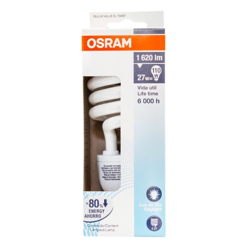 Imagen de Foco Osram Espiral Luz Blanca 1 PZS
