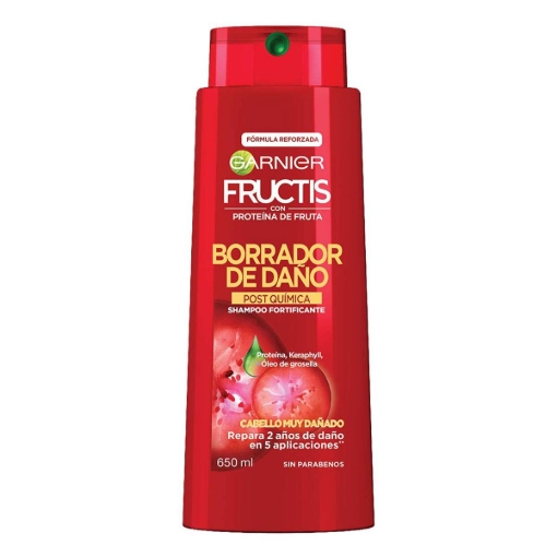 Imagen de Shampoo Fructis Borrador De Daños Post Química 650 MLL