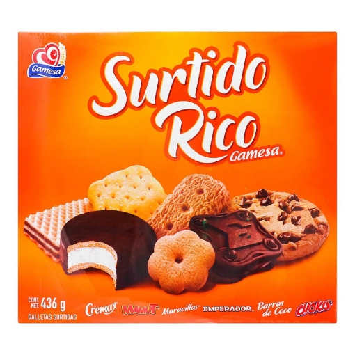 Imagen de GALLETAS GAMESA SURTIDO RICO  436 GRS