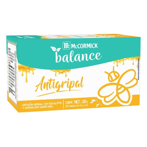 Imagen de Té Mccormick Balance Miel 20 PZS