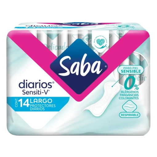 Imagen de Panty Protector Saba Diario Largo Sensti-V  14 PZS