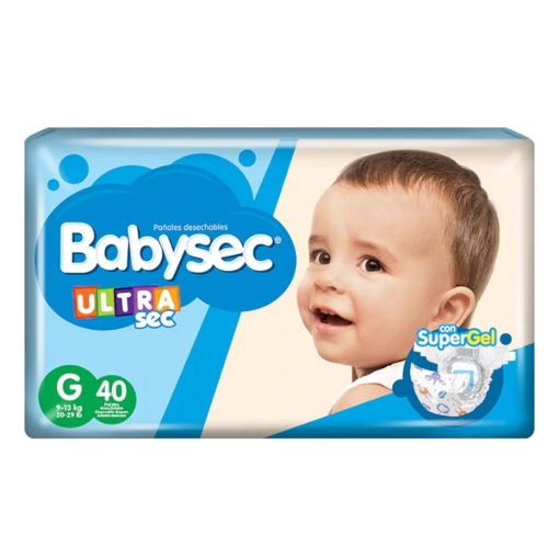 Imagen de Pañal Babysec Ultrasec Grande 40 PZS