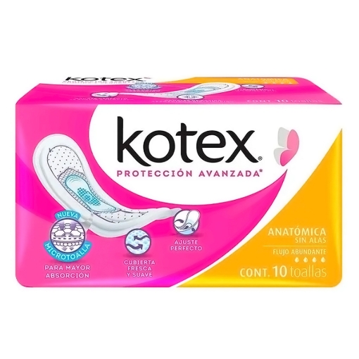 Imagen de Toalla Femenina Kotex Anatomica S/A 10 PZS