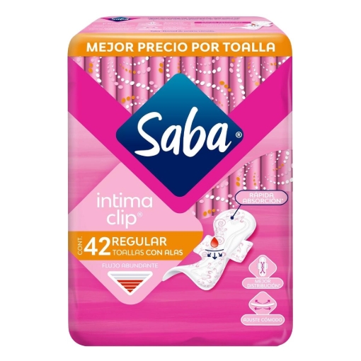 Imagen de Toallas Femeninas Saba Intima Con Alas 42 PZS