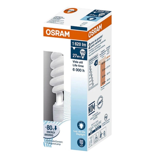 Imagen de Lampara Osram Espiral 20W R75W Luz Dia 1 PZS