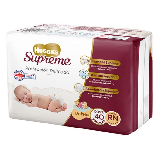 Imagen de Pañal Huggies Supreme Nat Rn 40 PZS