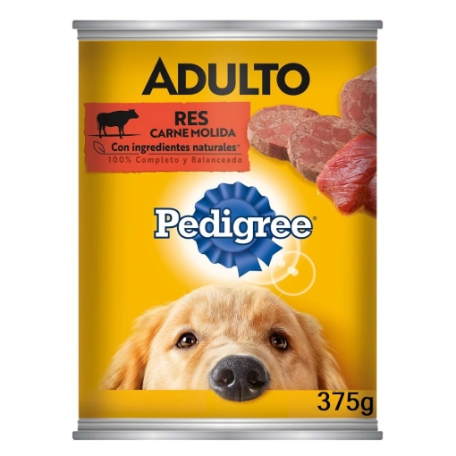 Imagen de Lata Pedigree Adulto Carne Molida De Res 375 GRS