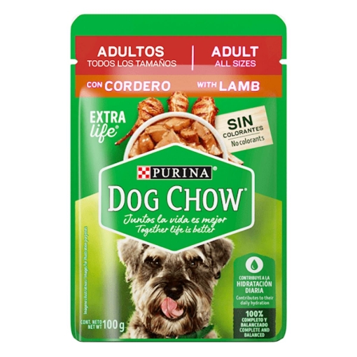 Imagen de Sobres Dog Chow Adulto Cordero 100 GRS