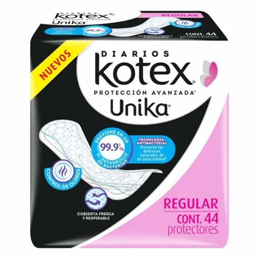 Imagen de Pantiprotector Kotex Unika Antibacterial Regular 44 PZS