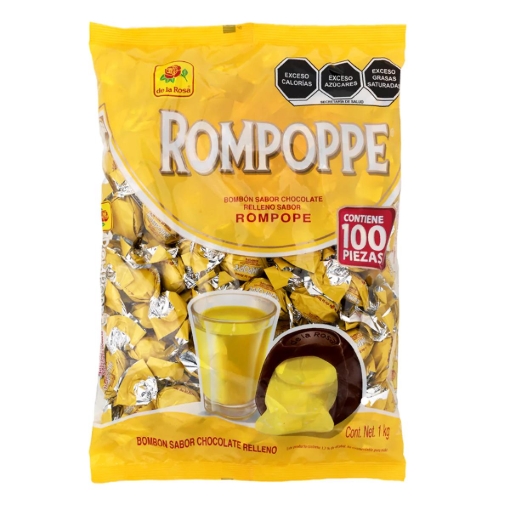 Imagen de Chocolates De La Rosa Rompope Relleno 100 PZS