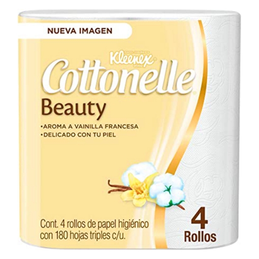 Imagen de Papel Higiénico Kleenex Cottonelle Beauty 180 Hojas 4 PZS