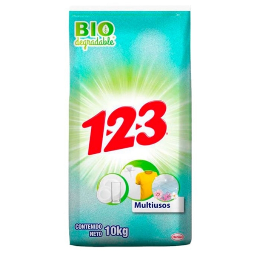 Imagen de Detergente En Polvo 1 2 3 Multiusos 10 KGS