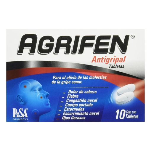 Imagen de Medicamento Agrifen Antigripal Tabletas 10 PZS
