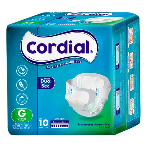 Imagen de Pañal Cordial Adulto Grande 10 PZS