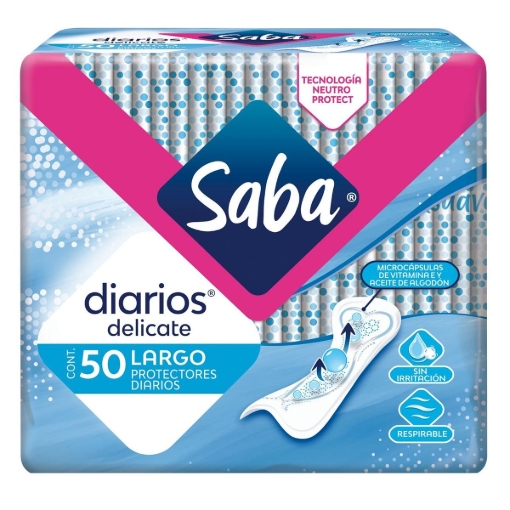 Imagen de Panty Protector Saba Diario Largo S/A 50 PZS