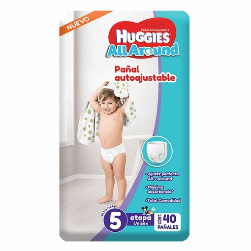 Imagen de Pañal Huggies All Around 5 40 PZS