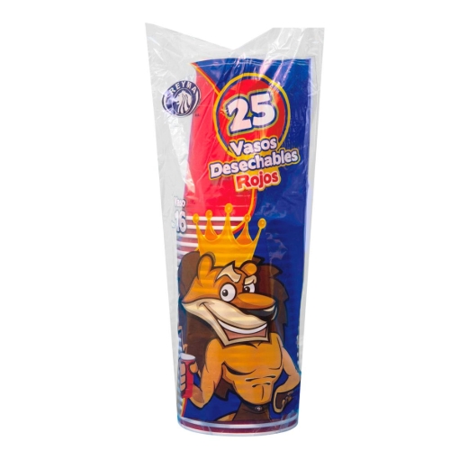 Imagen de Vaso Reyma Plastico Bicolor #16 25 PZS