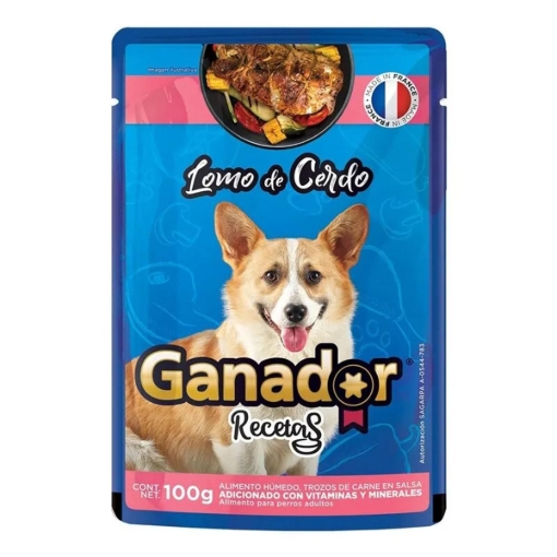 Imagen de Alimento Para Perro Ganador Recetas Sabor Lomo  100 GRS