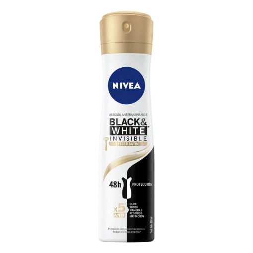 Imagen de Desodorante Nivea Invisible Aerosol Black&White Gold Mujer 150 MLL
