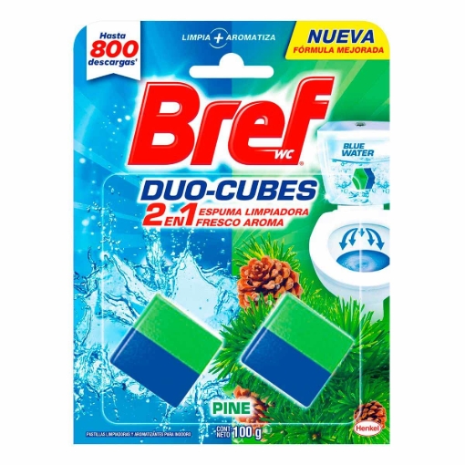 Imagen de Pastillas Sanitaria Bref Duo Cubes Pino 100 GRS