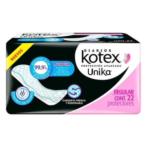 Imagen de Panty Protector Kotex Unika Antibacterial Regular 22 PZS