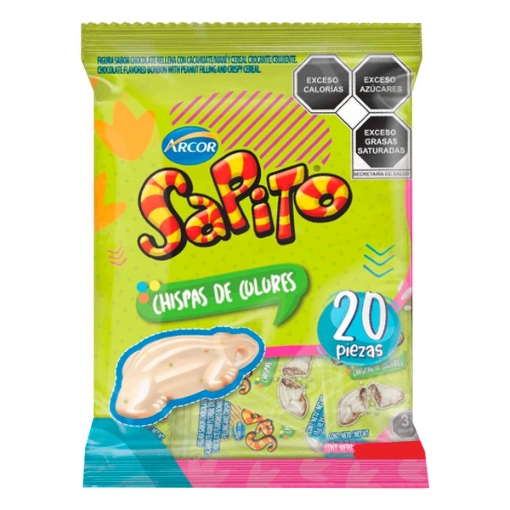 Imagen de Dulce Arcor Chocolate Sapito Chispas Colores  10 GRS