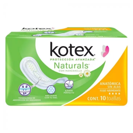 Imagen de Toalla Femenina Kotex Anatomica Manzanilla S/A 10 PZS