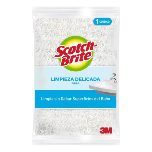 Imagen de Fibra Scotch Brite Baño Y Azulejos Blanca 1 PZS