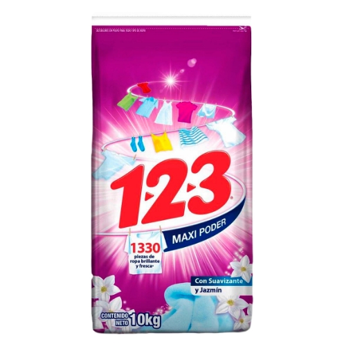 Imagen de Detergente 123 Max Poder Con Suavizante  10 KGS