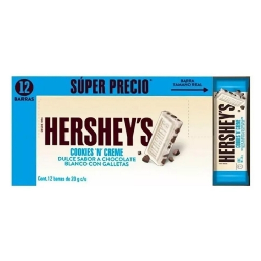 Imagen de Chocolate Blanco Hershey'S Cookies And Cream 20 GRS