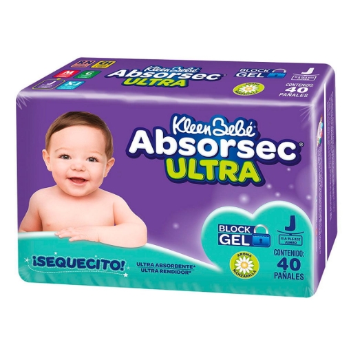 Imagen de Pañal Kleen Bebe Absorsec Ultra Jumbo  40 PZS