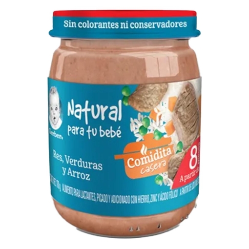 Imagen de Papilla Gerber Etapa 3 Verduras Res y Arroz 170 GRS