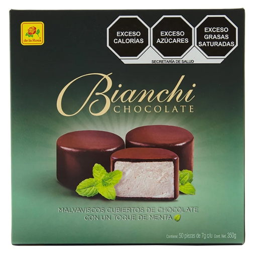 Imagen de Malvavisco La Rosa Bianchi Choco/Menta 50 PZS