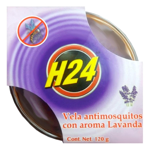 Imagen de Veladora H-24 Repele A Mosquito Lavanda 120 GRS
