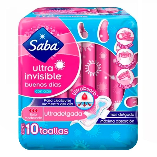 Imagen de Toalla Femenina Saba Ultra Invisible C/A 10 PZS