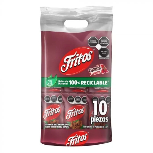 Imagen de Botana Sabritas Fritos Chorizo Chipotle 10Pzas 38 GRS