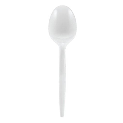 Imagen de Cuchara Desechable Monar'K Blanca Grande Sopera 25 PZS
