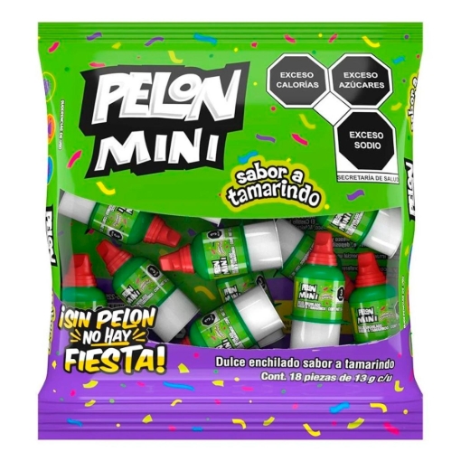 Imagen de Dulce Pelón Pelo Rico Mini, Sabor Tamarindo. Presentación  13 GRS