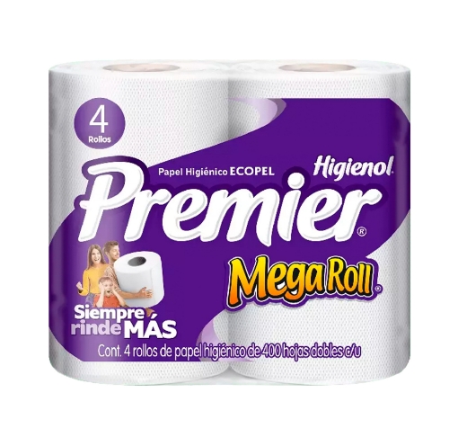 Imagen de Higienico Premier Mega Roll 400Hd 4 PZS