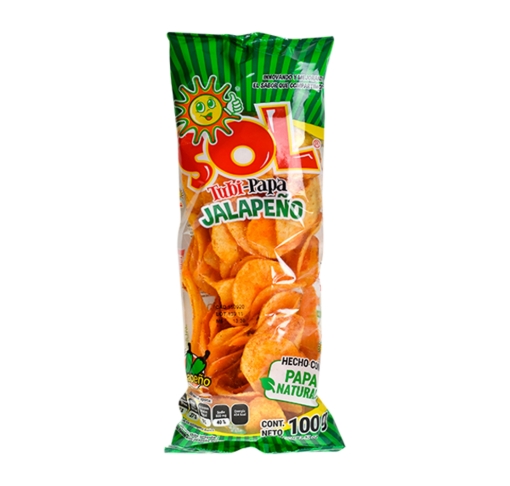 Imagen de BOTANA TUBI PAPA JALAPEÑO SOL 100 GRS
